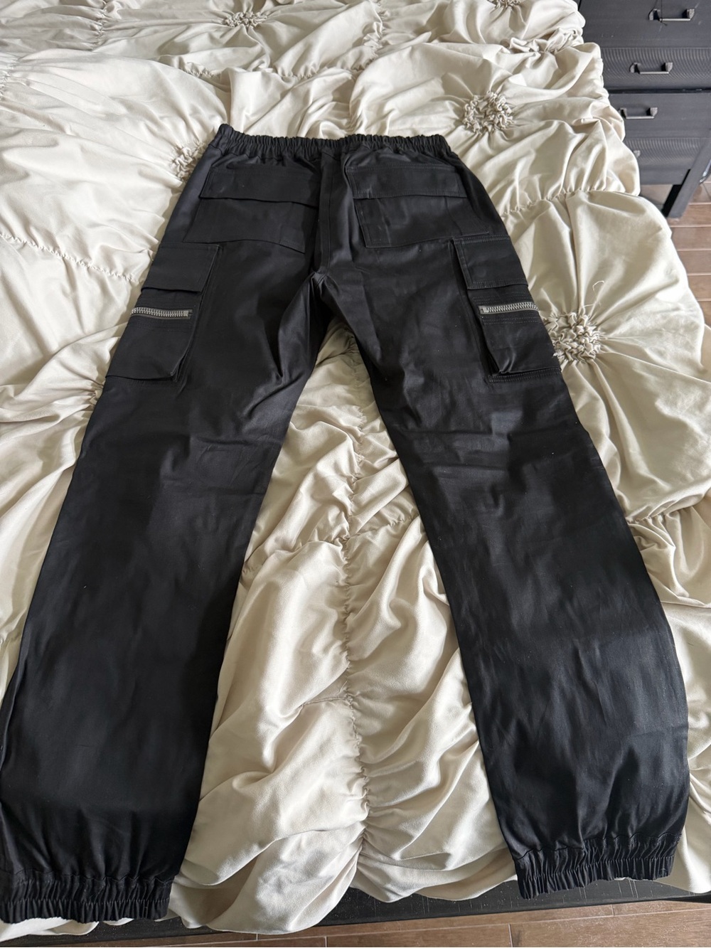 Rick Ownes Cargo Zipper Drawstring Pants - Picture 3 of 4